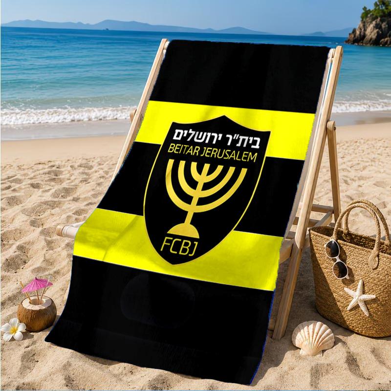 Beitar Football Club Printed Microfiber Beach Towel, Soft And Absorbent, Quick-Dry, Ideal for Summer Travel, Beach Essential, Swimming Pool