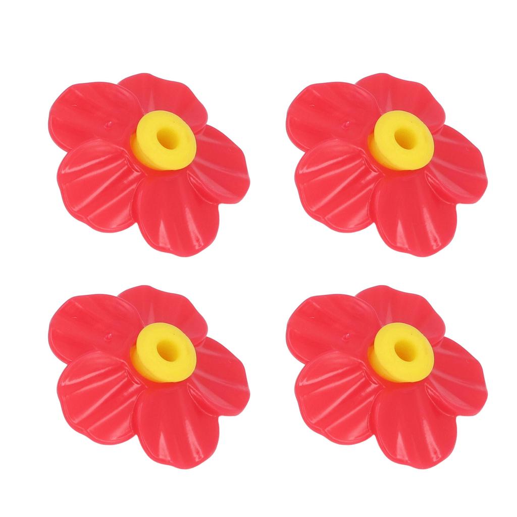 24pcs Hummingbird Feeders Replacement Flowers with Cleaning Brush for Outdoor Hanging Bird Feeder