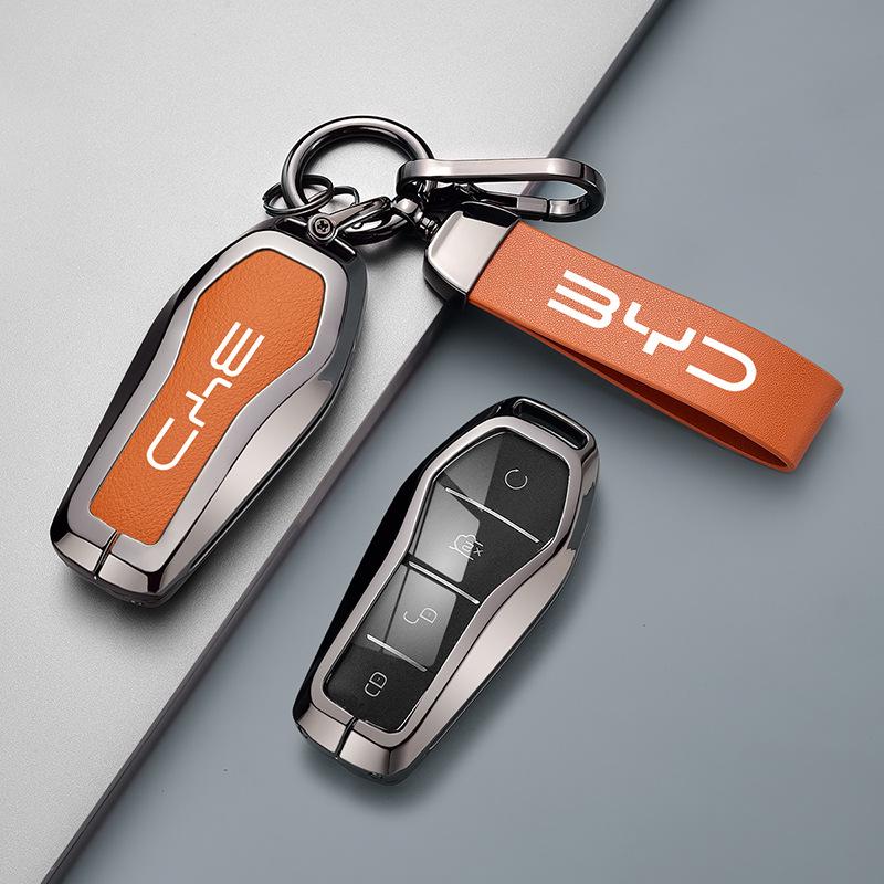 Чехол для автомобильного ключа BYD: Совместимо с Qin PLUS, Tang, Seagull, Seal, Dolphin, Song Plus, Han EV, Yuan и Frigate.
