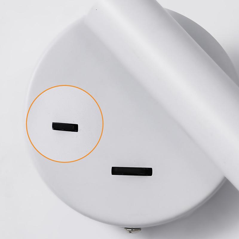 3105 Bedroom Bedside Wall Lamp 350-Degree Rotatable Reading Light Spotlight with Switch,3W Warm Light