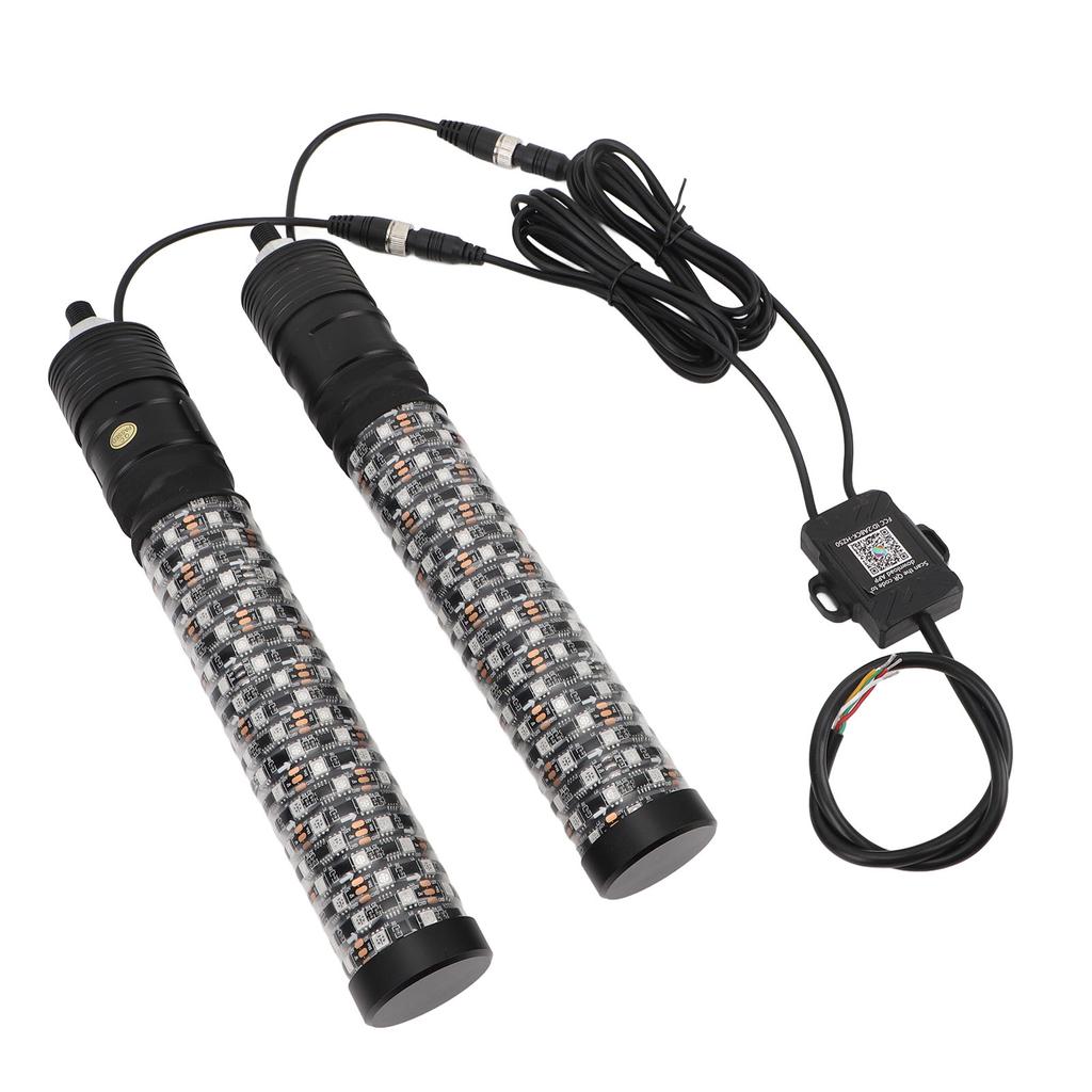 2pcs 12‑24V RGB LED Whip Light Waterproof App Remote Control 366 Modes Chasing Whip   for UTV ATV Off Road Sand Truck Boat