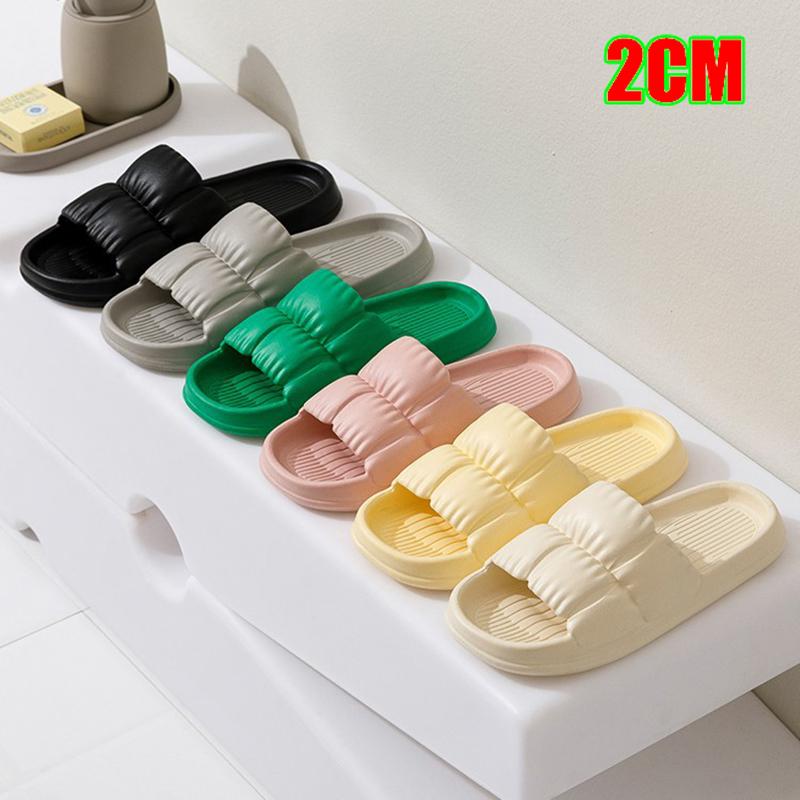 Fashion Indoor Home Soft Sole Cloud Slippers Women Summer Beach Thick Platform Female Flip Flops Eva Non Slip Sandals for Bathroom Slide