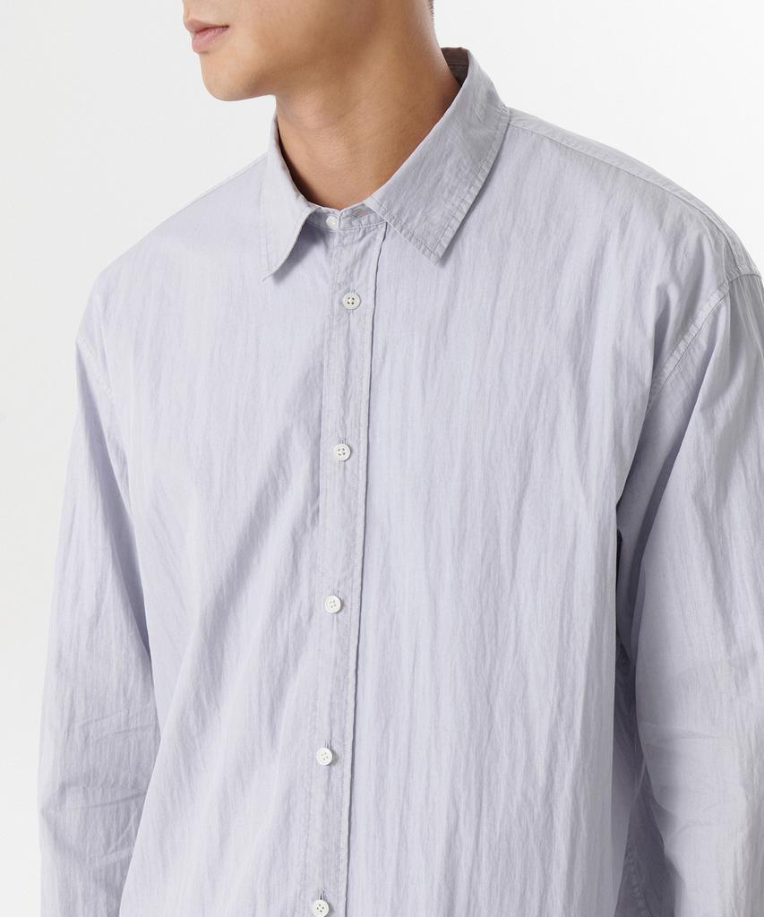 MUSINSA STANDARD Relaxed Pigment Shirt [Purple Grey]