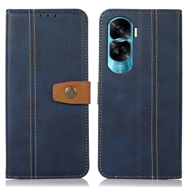 Для Honor 90 Lite 5G / X50i противоударный чехол из телячьей кожи с текстурой подставка-кошелек чехол для мобильного телефона