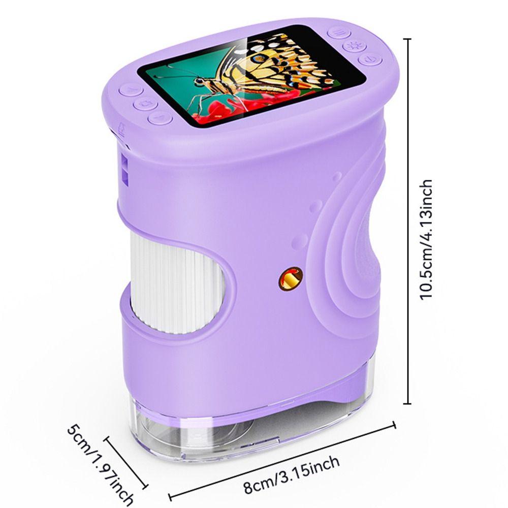 1000X Handheld Microscope for Kids HD 2 Inch Screen Digital Microscope Portable Take Pictures Kids Microscope Science Discovery