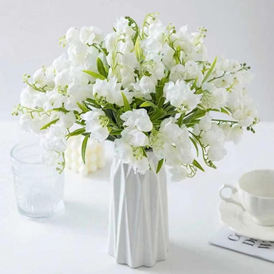 10Pc Artificial Flowers Canterbury Bells Home Room Table Decora Outdoor Garden Bonsai Valentine's Wedding Pretty Ornaments Gifts