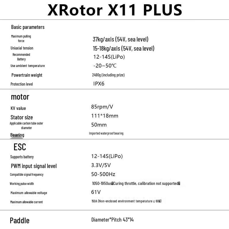 JIS X11PLUS Integrated 14S Drone Power System