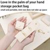 portableFoldable Jewelry Organizer Pouch With Multi Compartments For Rings Necklaces Earring Travel Jewelry Bag Mini Storage Bag