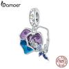 BAMOER стерлингового серебра 925 пробы, эмаль, морская жизнь, подвеска-подвеска в виде русалки, подходит для оригинального браслета 3 мм