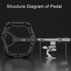 GEWAGE MTB Bike Pedal Nylon Material 2 DU Widen Anti-slip Lightweight Bicycle Pedals