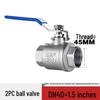 316 Stainless Steel Ball Valve with 304 Hot Melt Double Union PPR, Water Valve Switch, Internal Thread, 1/2 to 1 Inch Household Use