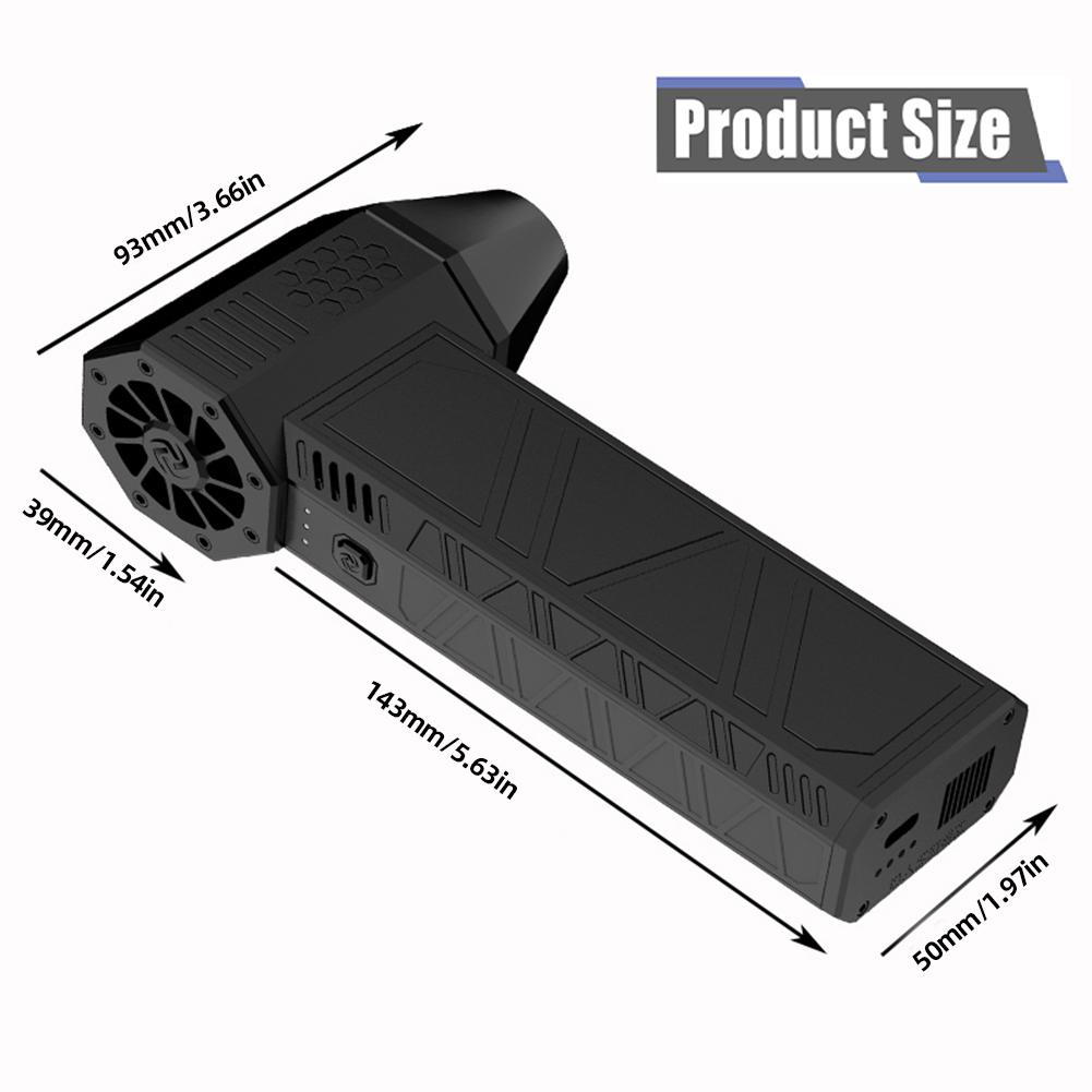 Высокоскоростной канальный вентилятор, турбовентилятор Violent Fan 52+M/S, беспроводной турбовентилятор 130000 об/мин со светодиодной подсветкой для клавиатуры ПК в автомобиле