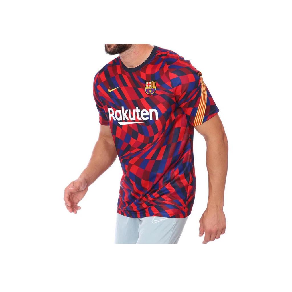 Nike Футбольная футболка FC Barcelona 2020/21 Красно-синяя Предматчевая CD5812-658