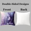 4Pcs Bright Flower Design Single-Sided Digital Printing Pillow Cover Short Plush Suitable Living Rooms Bedrooms Sofas