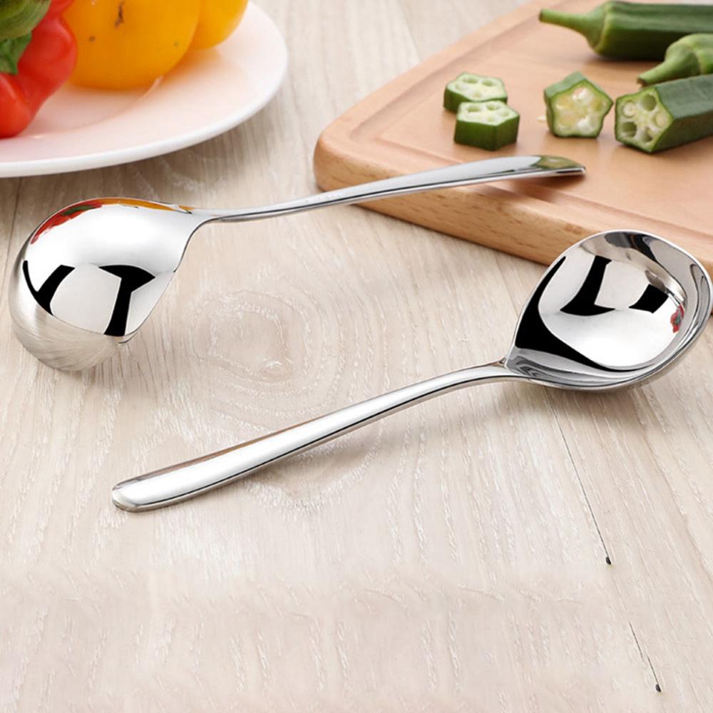 Creative Stainless Steel Thicken Cooking Kitchen Tool Soup Ladle Tableware Dinner Scoop Soup Spoon