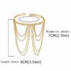 Gold Color Arm Bangles Open Adjustable Chain Pendant Bangle  Party Accessories