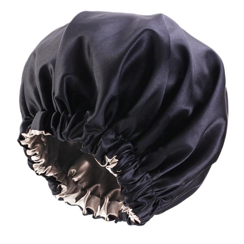 Satin Double-Layer Sleep Cap for Women with Natural Curly Hair