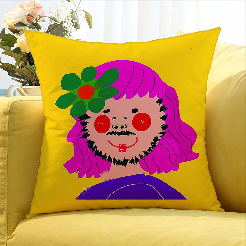 Funny and weird World Various Sizes Square Pillow Case For Car Home Bedchamber Decor