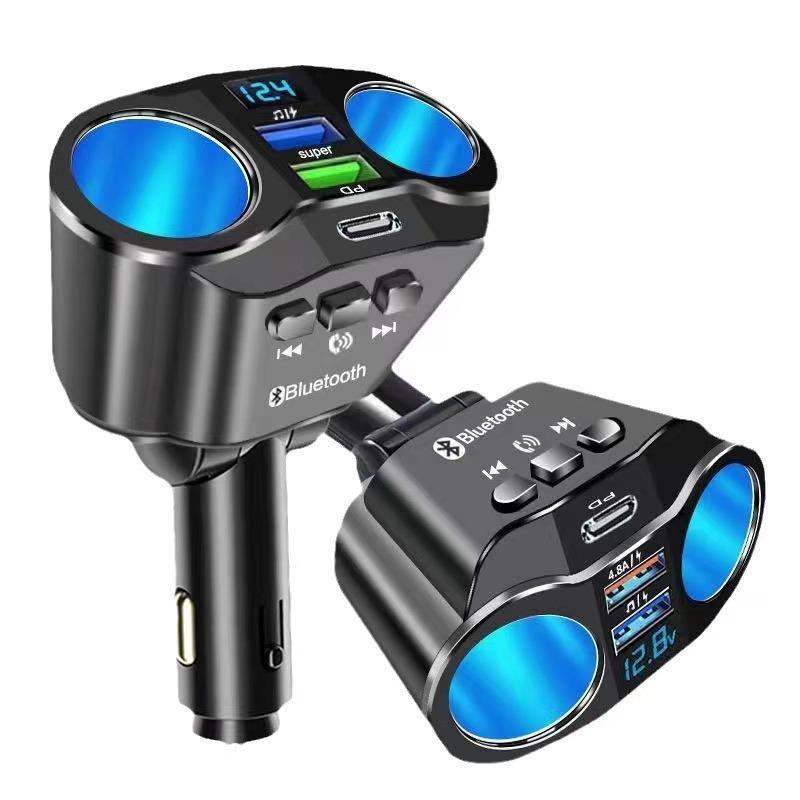 Сверхбыстрое автомобильное зарядное устройство "один в три" и Bluetooth FM-передатчик с функцией громкой связи