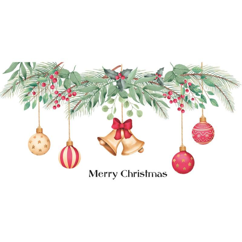 Рождественские Украшения Наклейки на Стену Знаки «С Рождеством» Снимаемые Наклейки на Стены и Окна для Домашнего Декора Детской Комнаты Праздничной Вечеринки