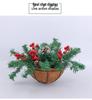 Cross-border Artificial Christmas Hanging Basket Wreath Holiday Decoration