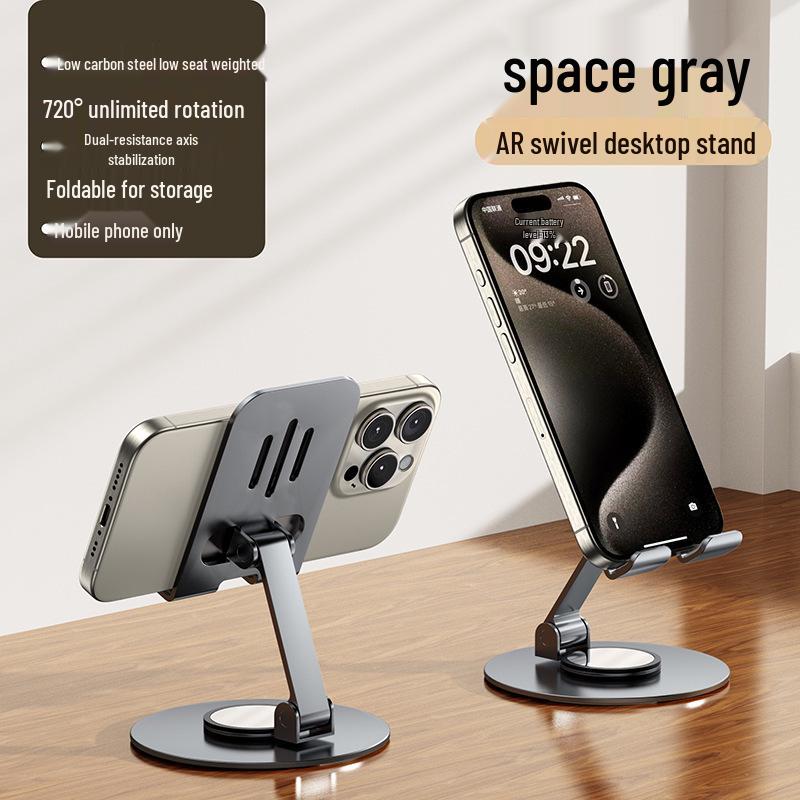 Wood Grain All-Metal Phone & Tablet Stand - Universal Holder for TV Show Watching, Custom Logo