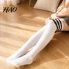 Thickened Coral Velvet Socks 1 Pair Women Thigh High for Winter, Fleece Leg Non Slip Winter Warmer Long Stockings, Fluffy Warm Over Knee Boot