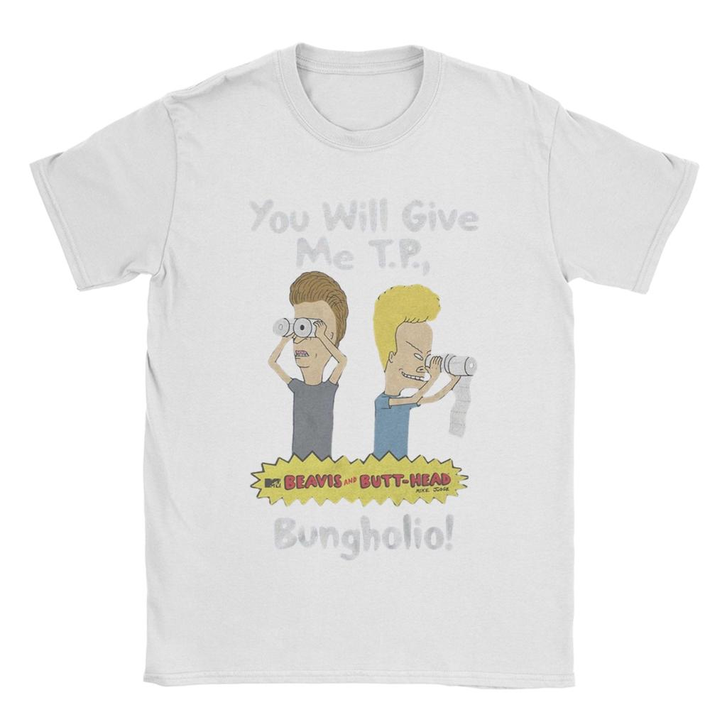 Vintage Beavis and Butthead TShirt for Men Crew Neck Cotton T Shirt  Short Sleeve Tees New Arrival Clothing