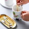 Ложка для кошек Кофейная чайная ложка из нержавеющей стали Подвесная чашка Чайная ложка для питья