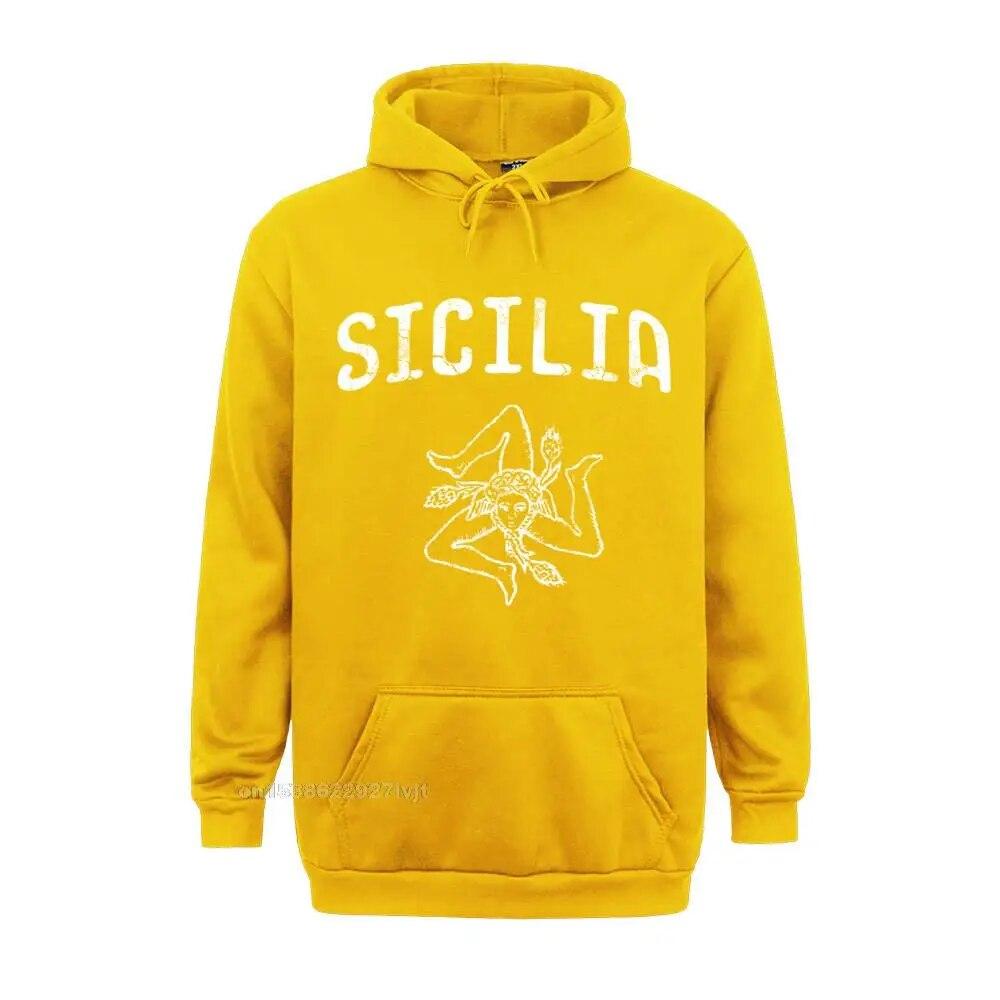 Sicilia Италия Sicily Sicilian Siciliano Italia Итальянская толстовка с длинными рукавами Удобные топы Толстовка Хлопок Толстовки унисекс Толстовка унисекс