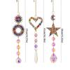 DIY Gardening Sun Catcher Shiny Crystal Wind Chime Colorful Hanging Catcher Ornaments  Window