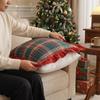 Machine Washable Plaid Cushion Cover Christmas Cushion Case  Dining Chair Bay Window