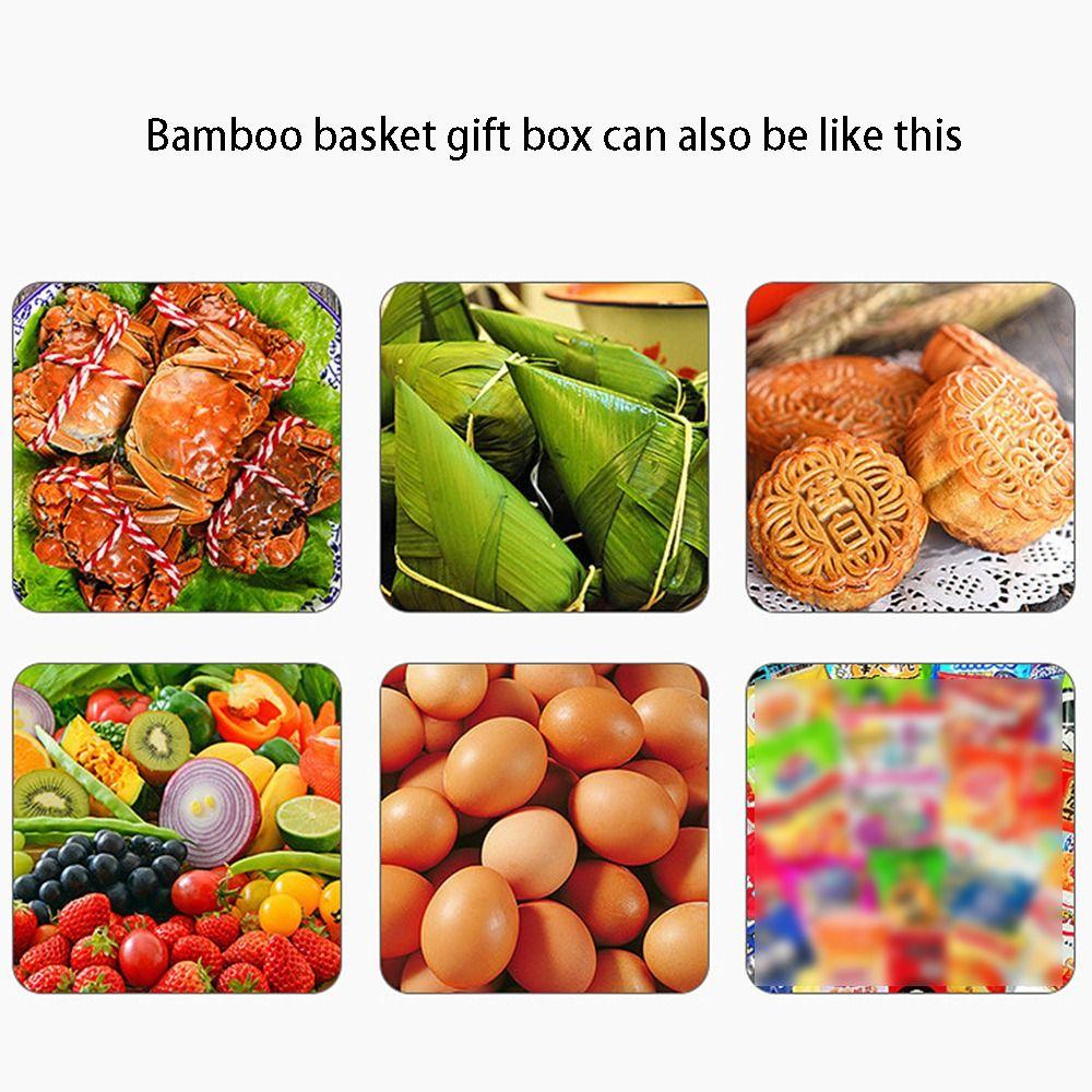 Chinese Style Moon Cake Box Vintage Bread Storage Basket Bread Organizer Egg Container Camping