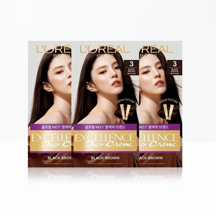 [3-Piece Set] Excellence Duo Cream Hair Dye