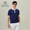 Silk and linen cotton 2026 summer men's old money style knitted short sleeved T-shirt polo shirt
