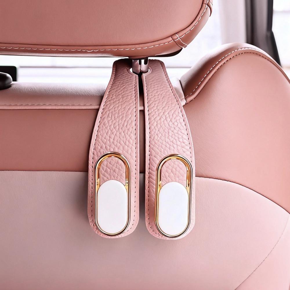 Leather Car Seat Hook Strong Load-Bearing Seat Back Hook New Headrest Hanger Vehicles