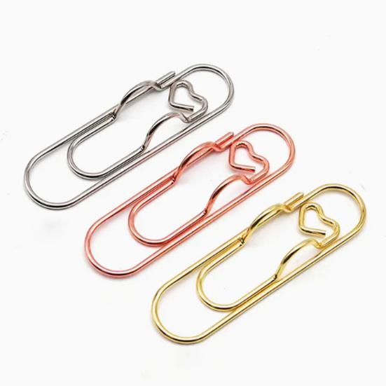 10 шт. Металлические скрепки в форме сердца, Многоцелевой держатель для страниц блокнота для журнала, планера, закладка и скрепка для студентов и профессионалов