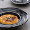 Retro Irregular Ceramic Deep Plate Thick Soup Plate Pasta Plate Salad Plates Restaurant Molecular Cuisine Creative Tableware