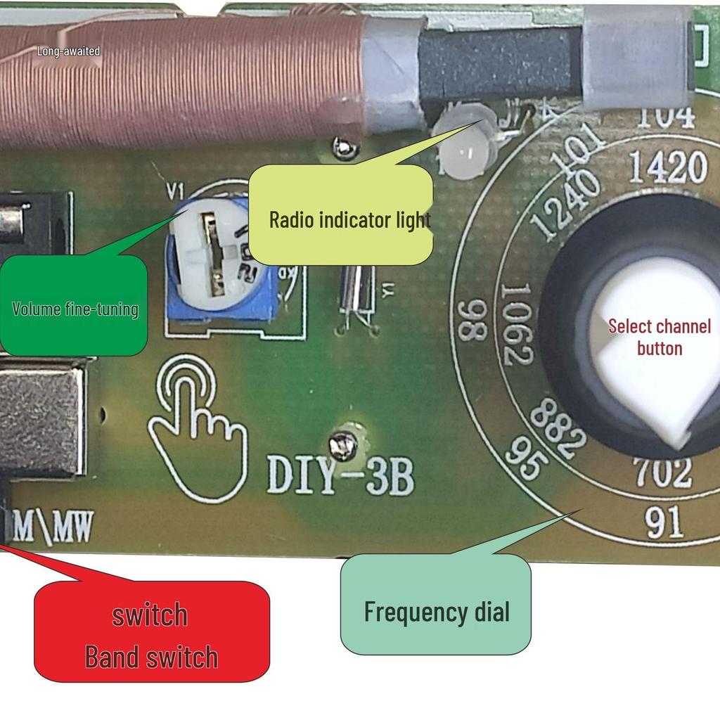 DIY AM/FM Two-Band Radio Kit for Practical Training