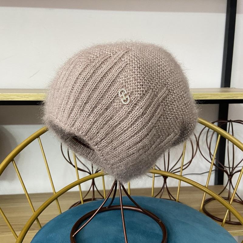 Зимние шапки для женщин, теплые толстые шапочки для девочек, уличные головные уборы, вязаные черепа, эластичные новые полосатые женские повседневные шапки со стразами