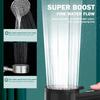 Black White Color High-Pressure Shower Head 10 Spray Modes Water Saving Shower  Bathroom Use
