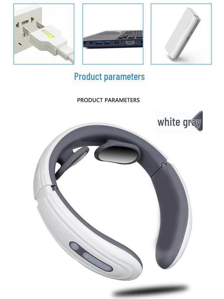 Многофункциональный 4-головочный массажер с подогревом для шеи и шейного отдела позвоночника