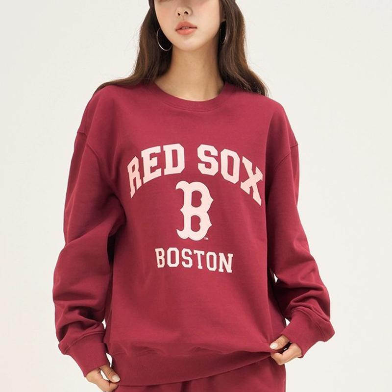 New MLB Sweatshirt Unisex Dark Burgundy 3AMTV0134-43WID