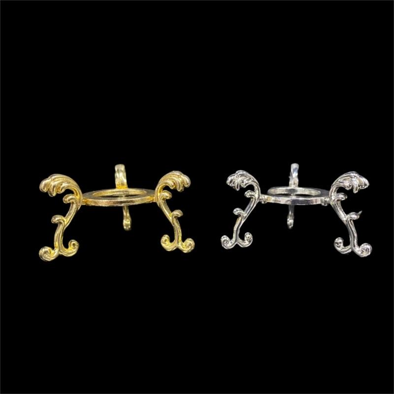 Modern Round Ornament Holder Durable Iron Construction Compact Functional Design Multipurpose Metal Display Rack