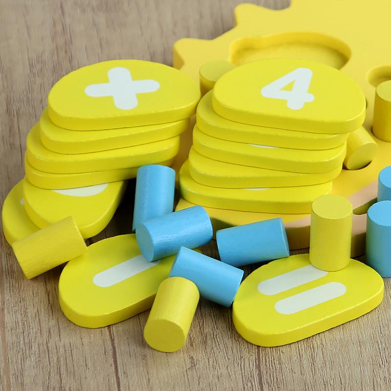 3D Детский сад Ежик Блоки: Монтессори Десятичная система Деревянные математические игрушки