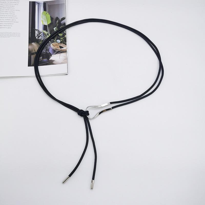 Brown Thin Leather Waist Belt Vintage Smooth Gold Buckle Adjustable for Female Cocktail Party Wear