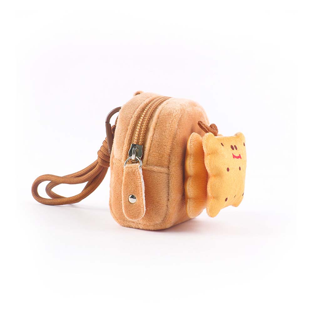 Плюшевая маленькая сумочка в виде гамбургера из мультфильма «Брелок» Креативная сумка для хранения Capybara Подарки