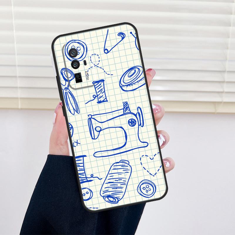 Швейная машина Портной Выкройка Чехол Для Xiaomi 14 13 15 Ultra 11T 12T 13T 14T Pro POCO X7 Pro X3 X5 X6 M6 F5 F6 Pro Чехол
