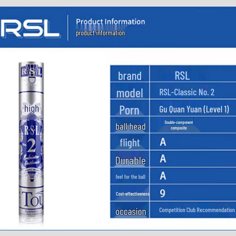 Профессиональные воланы для бадминтона RSL