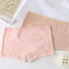 Women Underpants Slim Fit Solid Color Elastic Waistband Mid Waist Good Breathability Lady Boxers Female Daily Underwear